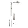TB3 Ensemble de douche SquareOne (sans valve) 1/2 po Nickel pur PVS