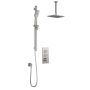 Moroka TB2 Ensemble de douche avec valve à boutons-poussoirs SquareOne 60 po Nickel pur PVS