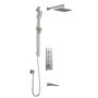 TB3 Ensemble de douche avec boutons-poussoirs Moroka (sans valve) 60 po Nickel pur PVS