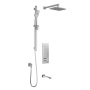 TB3 Ensemble de douche avec valve à boutons-poussoirs Kareo 60 po Chrome