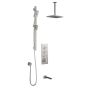 TB3 Ensemble de douche avec valve à boutons-poussoirs Kareo 60 po Nickel pur PVS
