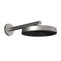Premia Tête de pluie ronde Moroka de 300 mm (11 3/4 po) avec bras mural 90° Nickel pur PVS