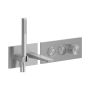 Robinet mural pour baignoire à boutons-poussoirs Moroka 1/2 po Nickel pur PVS