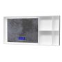 Miroir intelligent 39 po x 20 po rectangle en blanc mat avec tablettes