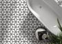 Carreau de porcelaine Corola Noir mat 8 x 9.6 po - 20 x 24cm ( He x agone )