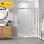 Porte de douche Bellini 60 po en alcôve Chrome