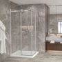 Porte de douche 42 po x Bellini 2.0 42 po chrome ouverture en coin