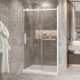 Porte de douche Bellini 2.0 48 po en alcôve blanc mat