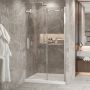 Porte de douche Bellini 2.0 48 po en alcôve Chrome