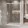 Porte de douche Bellini 2.0 54 po en alcôve blanc mat