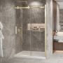 Porte de douche Bellini 2.0 54 po en alcôve or brossé en or brossé