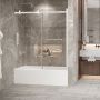 Porte de baignoire Bellini 2.0 60 po en alcôve blanc mat
