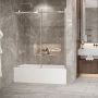 Porte de baignoire Bellini 2.0 60 po en alcôve Chrome