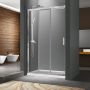 Porte de douche Caldara 48 po en alcôve Chrome