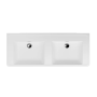 Dessus vanité double Ross 48" Polymarbre blanc