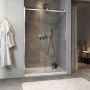 Porte de douche Minia 54 po en alcôve Chrome