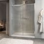 Porte de douche Minia 60 po en alcôve chrome porte à gauche en chrome et verre flûte