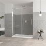 Porte de douche Quadro 60 po en alcôve Chrome