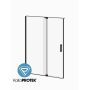 Porte de douche à pivot Distink 60 po x 77 po Noir mat