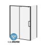 Ikonik 60 po x 79 po porte de douche coulissante avec panneau de retour 36 po