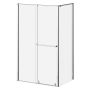 Porte de douche coulissante Balancia 48 po x 79 po avec panneau de retour 36 po