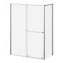 Porte de douche coulissante Balancia 60 po x 79 po avec panneau de retour de 32 po