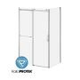 Porte de douche coulissante K3 48 po x 77 po avec panneau de retour 36 po et barre à serviette