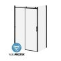 Porte de douche coulissante K3 48 po x 77 po avec panneau de retour 36 po