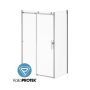 Porte de douche coulissante Koncept Evo 48 x 77 po avec panneau de retour 32 po 48 po Nickel brossé