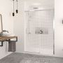 Porte de douche Vague 54 po en alcôve Chrome