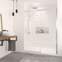 Porte de douche Vague 60 po en alcôve Chrome