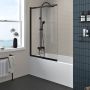 Écran de baignoire 40 po en noir mat Verdi noir mat