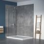 Écran de douche Walk-in 32 po chrome en alcôve