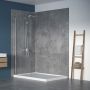 Écran de douche Walk-in 36 po chrome en alcôve