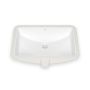 Lavabo rectangulaire avec cuve au design incurvé en porcelaine vitrifiée Ceska