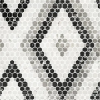 Mosaïque Geo Pattern Hex Pattern 11 mat 23 po x 24 po
