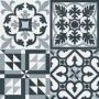 Carreau de porcelaine Heritage Noir mat 13 po x 13 po