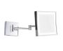 8.5 po x 8.5 po Square montage muraled with LED Light Mirror Mirror KCM-SQ-8LD noir mat