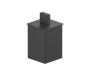 Large Size Bathroom Vanity Countertop Canister BERLIN KCT-SQ-L noir mat
