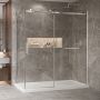 Porte de douche 72 po x Bellini 2.0 36 po en coin chrome fermeture sur retour mur à droite porte à gauche