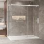 Porte de douche 72 po x Bellini 2.0 36 po en coin blanc mat fermeture sur mur mur à droite