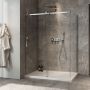 Porte de douche 60 po x Minia 36 po en coin chrome fermeture sur mur mur à gauche porte à gauche
