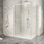 Porte de douche 48 po x Piazza 2.0 36 po en coin blanc mat fermeture sur retour mur à gauche porte à droite