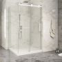 Porte de douche 48 po x Piazza 2.0 42 po en coin blanc mat fermeture sur mur mur à droite