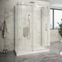 Porte de douche 54 po x Piazza 2.0 32 po chrome sur mur