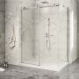 Porte de douche 60 po x Piazza 2.0 36 po en coin chrome fermeture sur mur mur à gauche porte à gauche