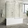 Porte de baignoire 60 po x Piazza 2.0 32 po chrome sur mur