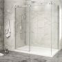 Porte de douche 72 po x Piazza 2.0 32 po en coin chrome fermeture sur mur mur à gauche porte à gauche