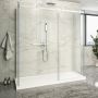 Porte de douche 72 po x Piazza 2.0 32 po blanc mat sur mur