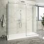 Porte de douche 72 po x Piazza 2.0 32 po chrome sur mur